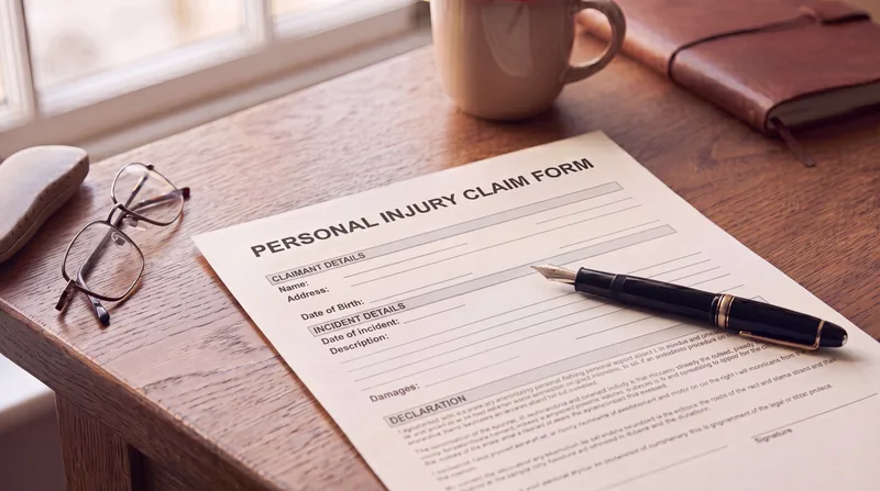 Personal injury claim form